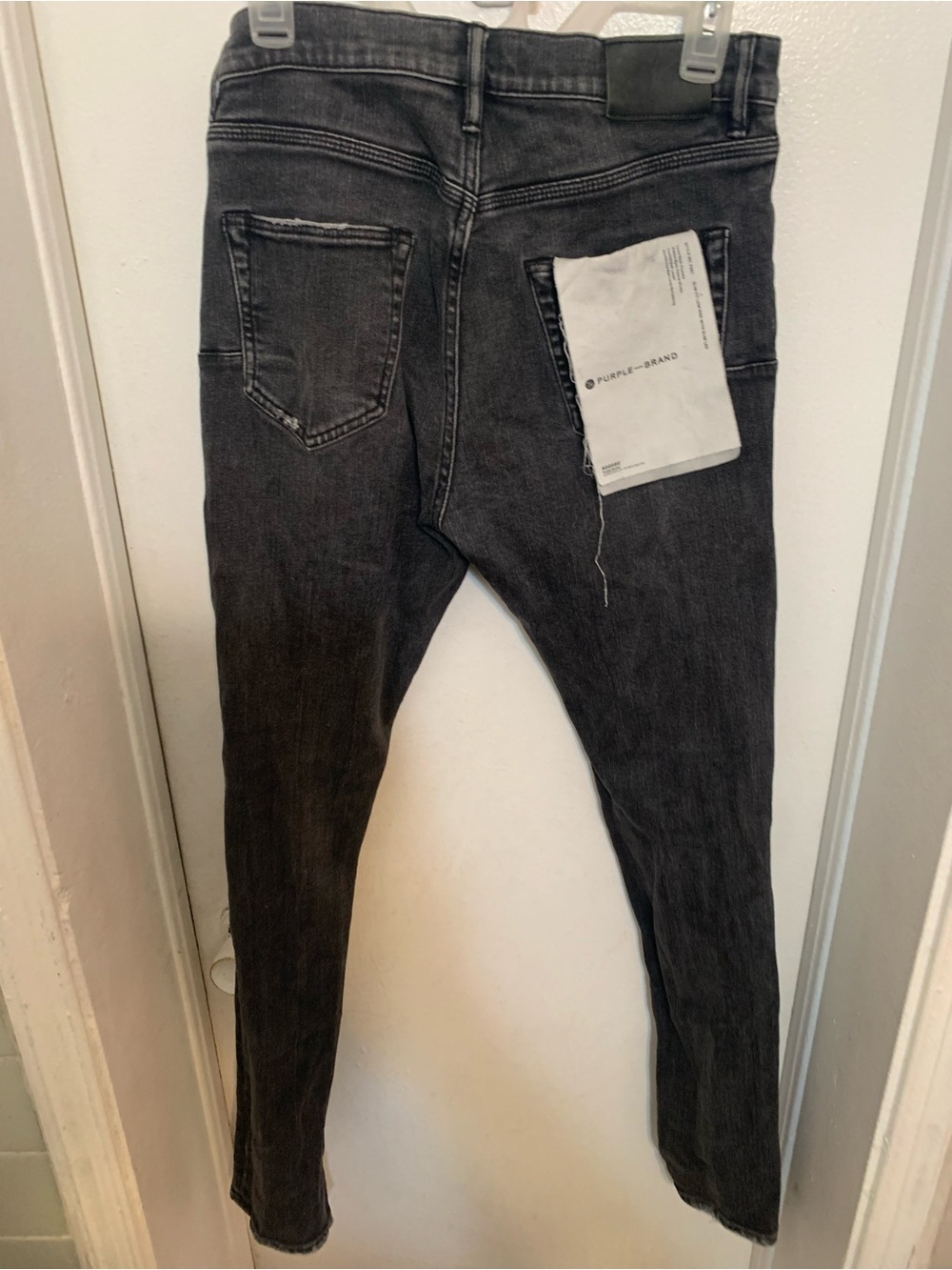 Men's Skinny Black Jeans with Subtle Washed Finish
